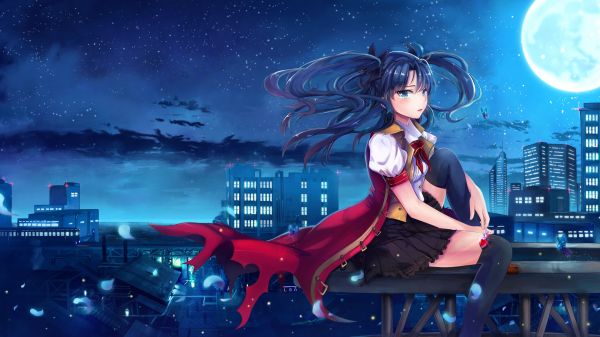 illustration,Anime,Filles anime,Fate Stay Night,Série Fate,Tohsaka Rin