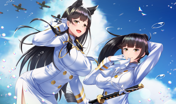 애니메이션,애니메이션 소녀들,Azur Lane,Takao Azur Lane,Atago Azur Lane,포니 테일