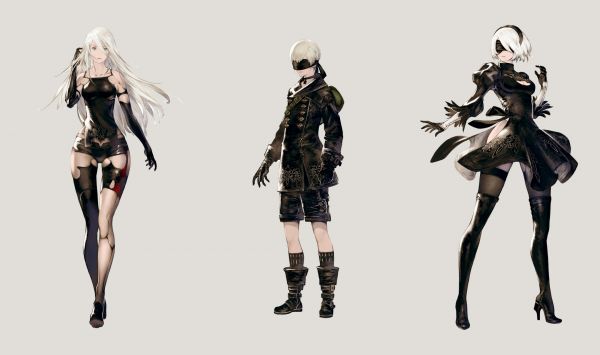 Nier Automata,2B Nier Automata,A2 Nier Automata,High Heels,white people,Hochhackige Stiefel