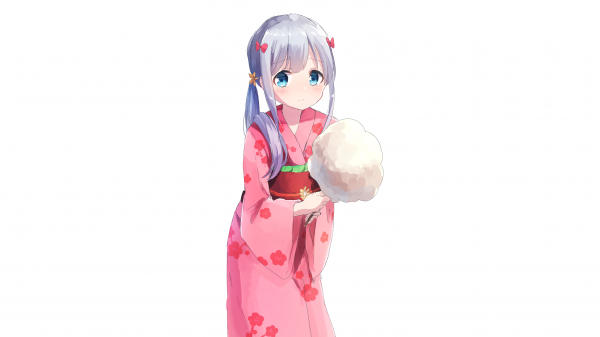 anime,anime girls,white background,white hair,Izumi Sagiri,Eromanga sensei