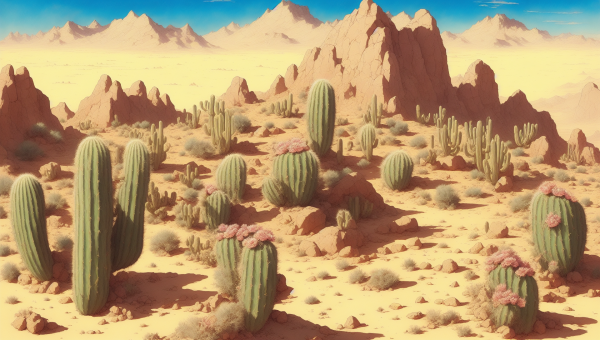 Desierto,cactus,ai art