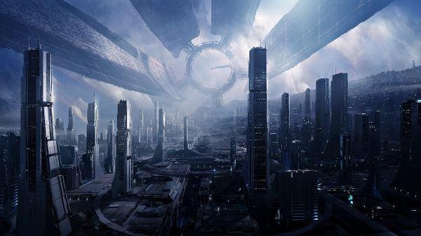 1920x1080 px,Citadel,Mass Effect,cityscape,ศิลปะดิจิตอล,นิยาย