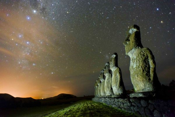 espace, paysage, nuit, colline, la nature, ciel