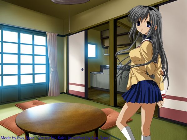 anime,animemeisjes,kamer,Clannad,Sakagami Tomoyo,kleding