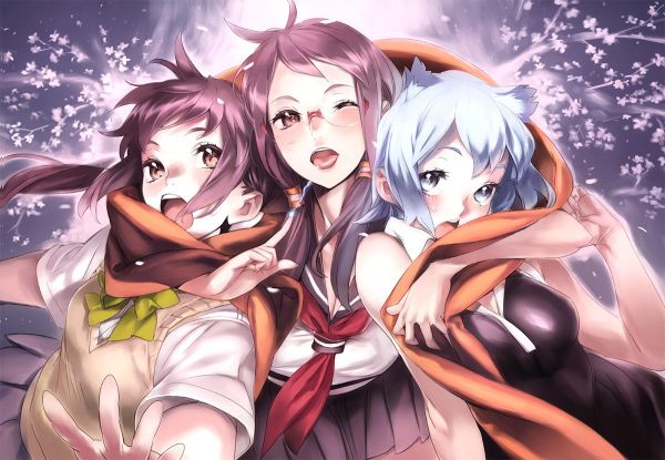 ilustrare,anime,fete anime,opera de arta,Cvartetul Yozakura,Nanami Ao