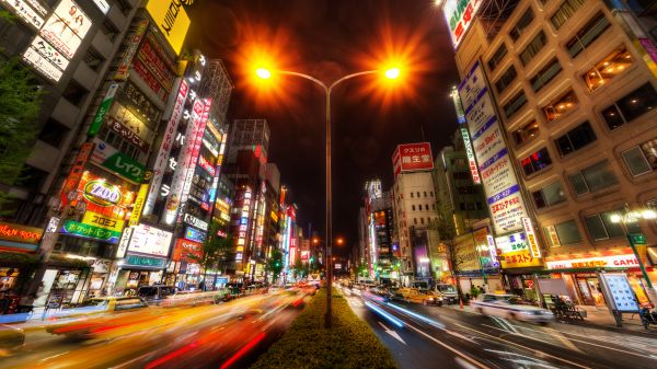 Trey Ratcliff,fotografování,noc,Japonsko,Tokio,světla