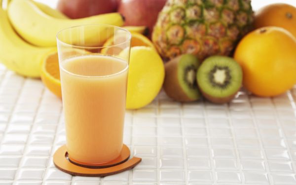 fruit,banana,pineapple,juice,natural,glass