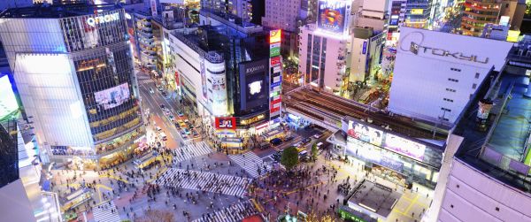 Stadtbild,Gebäude,Tokio,Shibuya,Crosswalk,Bahnhof