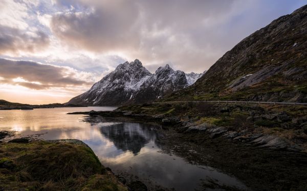 Landschaft, Berge, Meer, Hügel, See, Wasser