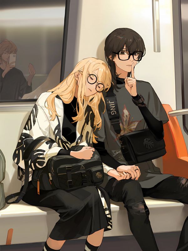 tanjiu9,アニメ,アニメの女の子,カラフル,Tamen De Gushi,列車