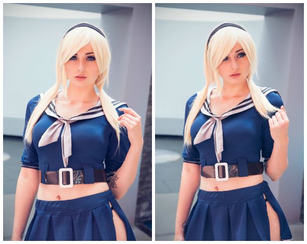 Kayla Erin,コスプレ,ベビードール,不意打ち,ブロンド,ヘアバンド