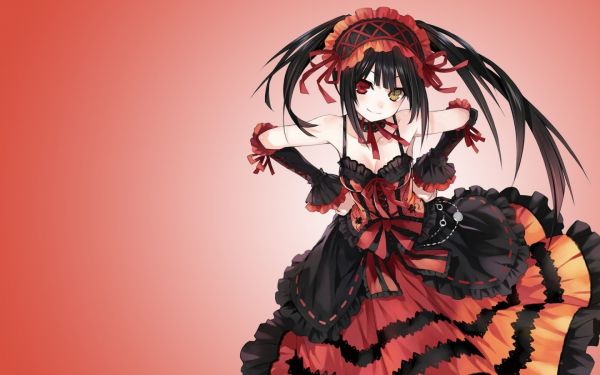 Anime, Anime girls, Sarı gözler, Date A Live, elbise, Illüstrasyon