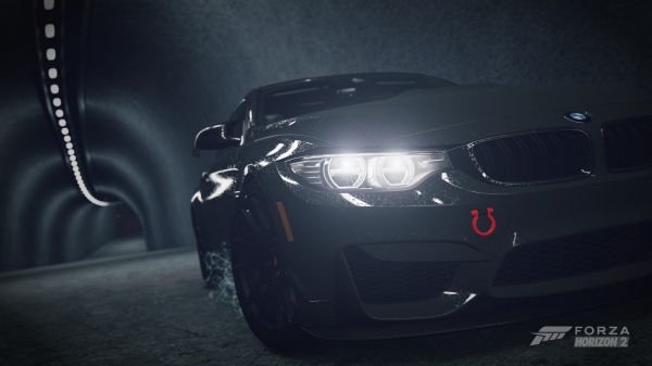 Araba,LED far,Forza Horizon 2,tünel,yol,BMW M4 Coupe