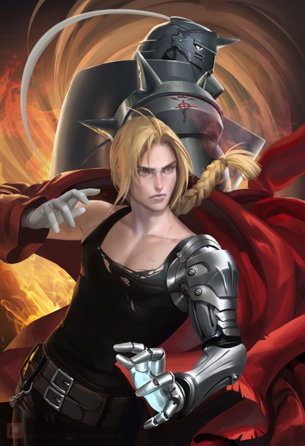 เอลลิคเอ็ดเวิร์ด, Elric Alphonse, นักเล่นแร่แปรธาตุเต็มตัว, Fullmetal Alchemist Brotherhood, อะนิเมะ, มังงะ