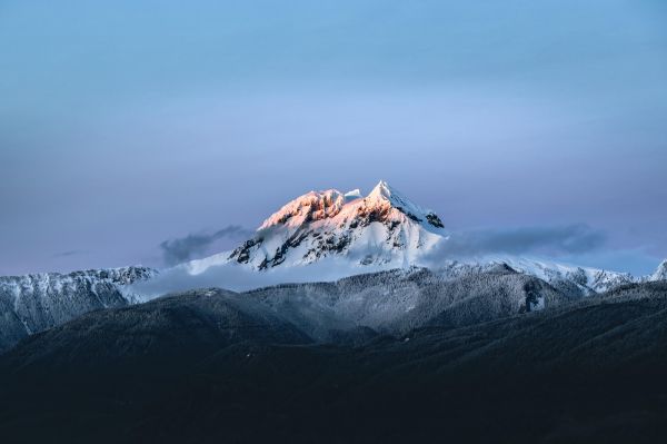 山々,崖,雲,風景,自然,カナダ