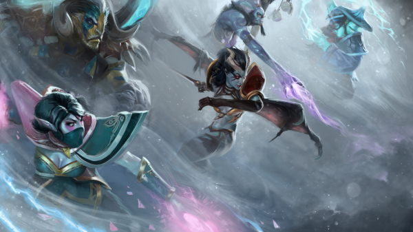 Dota 2,Storm Spirit,Templar Assassin,Queen of Pain,Ældste Titan,Witch Doctor karakter