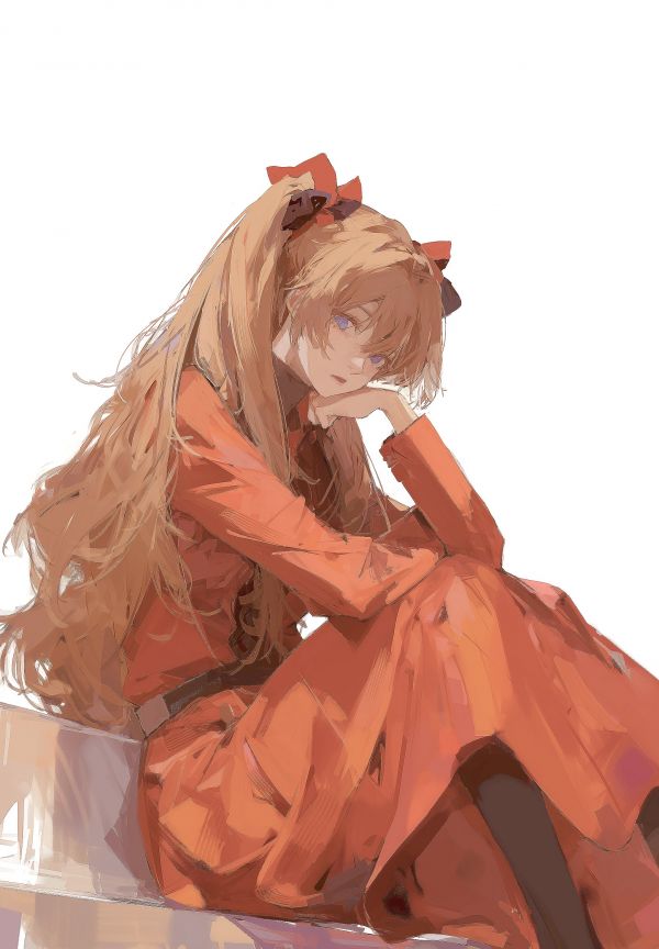 Neon Genesis Evangelion,Asuka Langley Soryu,96yottea,аниме момичета,аниме,дигитално изкуство