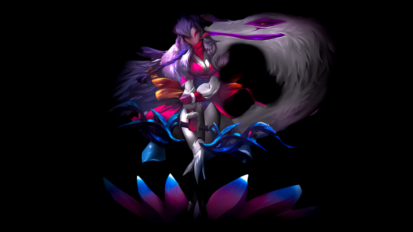 League of Legends,League of Legends Wild Rift,mørk bakgrunn,enkel bakgrunn,Slekt,Kindred League of Legends