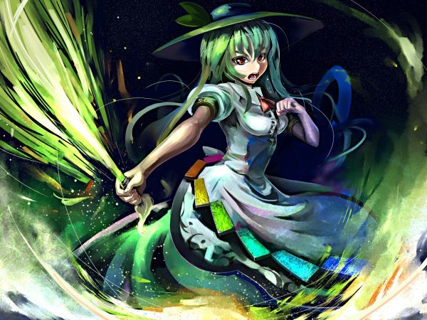 ilustrace,anime,anime dívky,Touhou,čarodějnice,mytologie