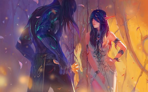 Coloré, illustration, Anime, World of Warcraft, Elves, Illidan Stormrage