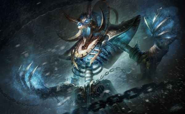 World of Warcraft Wrath of the Lich King,Warcraft III,kegelapan,screenshot,wallpaper komputer,Kel Thuzad