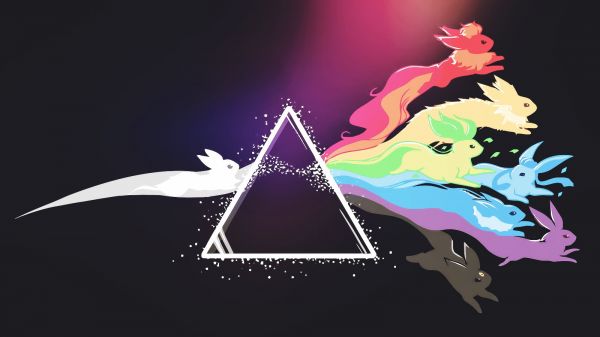 Illustration, Logo, Pink Floyd, Karikatur, Pok mon, Eevee