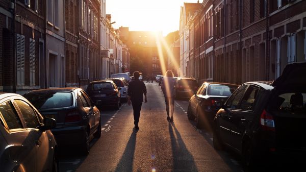 città,strada,sera,strada,traffico,infrastruttura