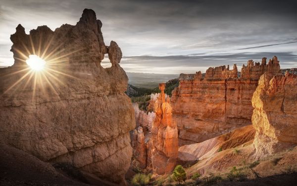 Bäume,Landschaft,Sonnenuntergang,Rock,Natur,Cliff