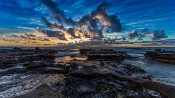 natura,paesaggio,costa,Windows 10,notte,cielo