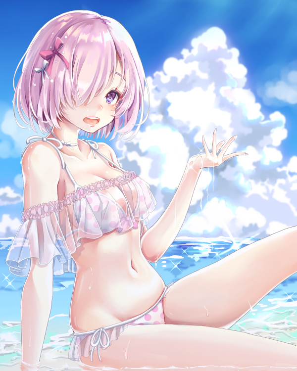 anime girls,cleavage,bikini,Shielder Fate Grand Order,Fate Grand Order,Fate Series