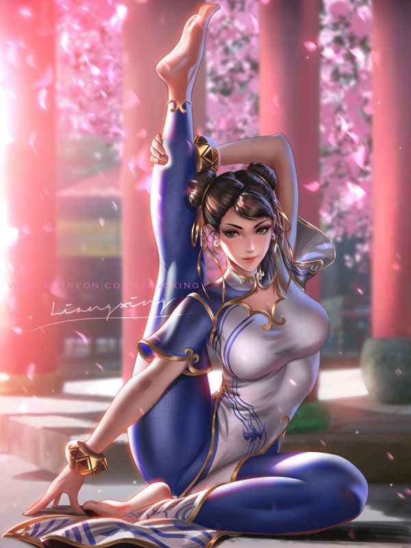 dibujo,mujer,Liang Xing,luchador callejero,extensión,Chun Li