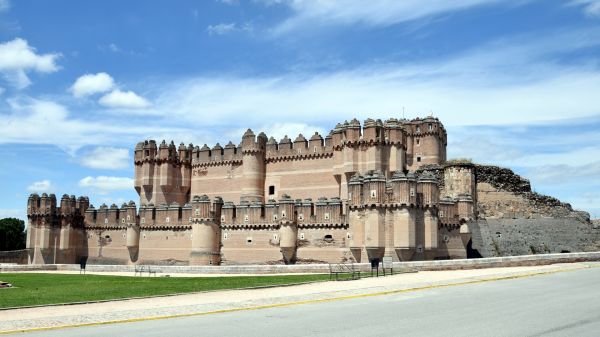 Segovia,Castilla y Le n,Spanyolország,kastély,Castillo de Coca,építészet