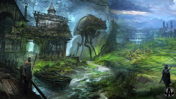 forest,mythology,The Elder Scrolls IV Oblivion,fan art,jungle,swamp