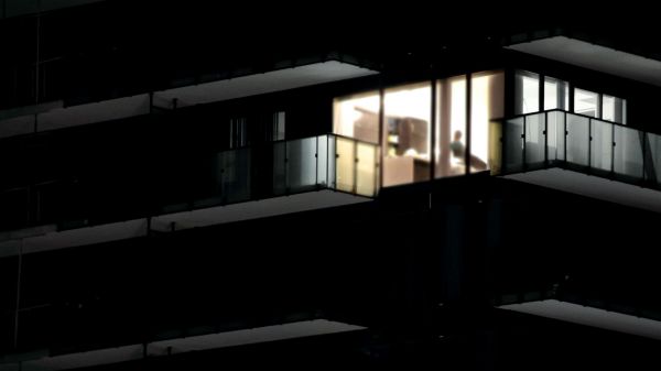 gebouw,1920x1080 px,balkon,gloeilamp,minimalisme,modern