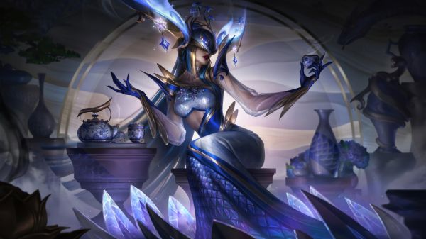 ψηφιακή τέχνη,πορσελάνη,porcelain League of Legends,Lissandra League of Legends,Prestige Edition League of Legends,Λεγεώνα των Θρύλων