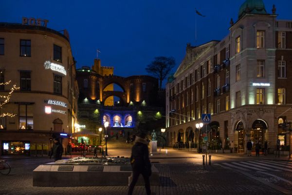 città, strada, paesaggio urbano, notte, strada, sera