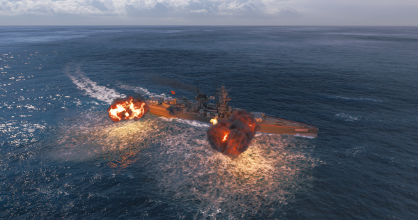 ship, ocean battle, World of Warships