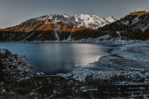 la nature,Montagnes,des arbres,eau,neige,paysage