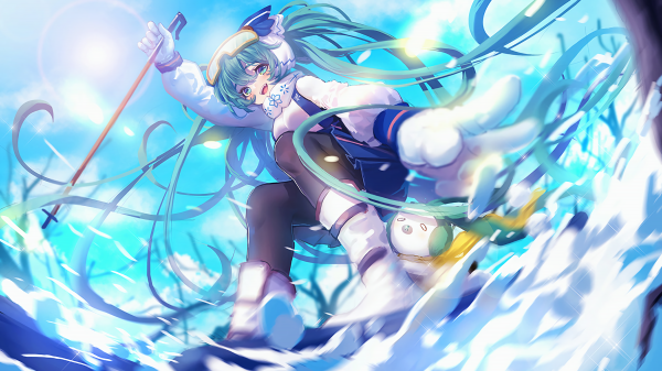 Hatsune Miku,Yuki Miku,ilustrácie,anime,Vocaloid,Snow Miku 2016