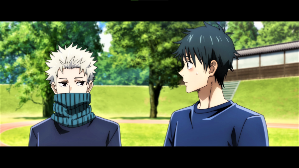 Jujutsu Kaisen,scarf,sweat,white hair,Yuta Okkotsu,Toge Inumaki