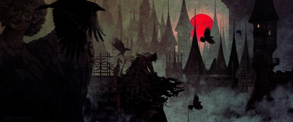 fantasy art,Bloedmaan,artwork,bloodborne,kraai,jager