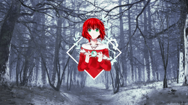 动漫, 动漫女孩, Hatori Chise, Mahoutsukai没有Yome, picture in picture, Raidy hd