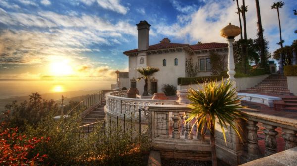 building,California,USA,house,evening,morning