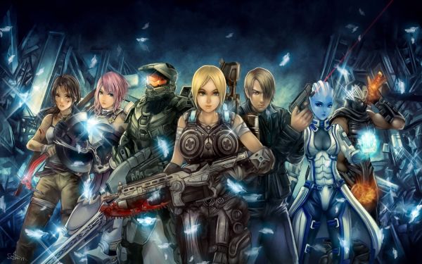 1500x938 px,Claire Farron,final Fantasy,Final Fantasy XIII,Gears of War,Halo