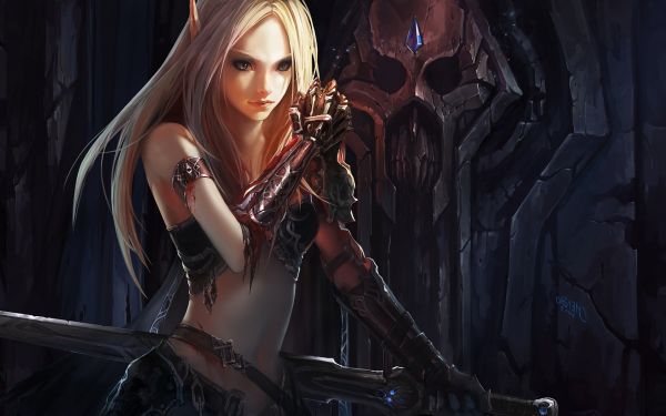 World of Warcraft, βιντεοπαιχνίδια, μακριά μαλλιά, anime, μουσικό όργανο, μαύρα μαλλιά