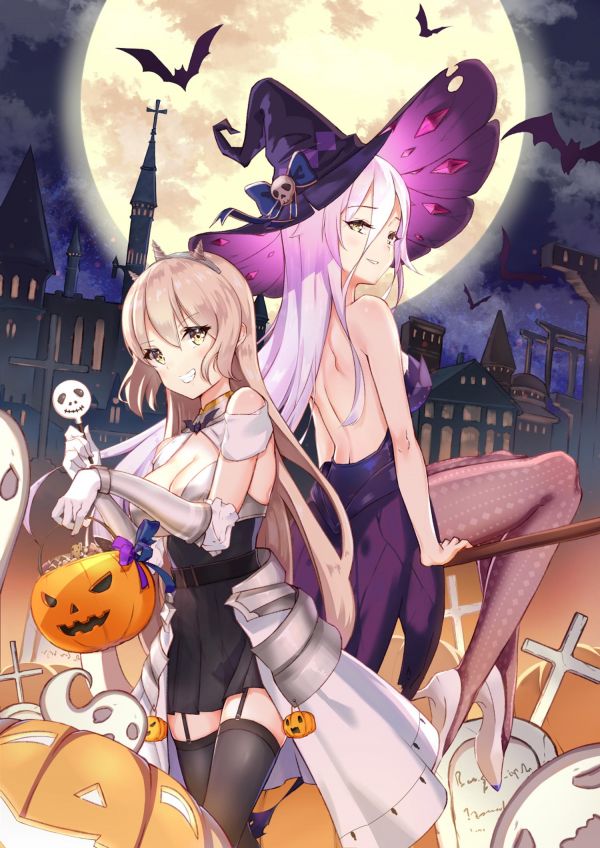 illusion connect,witch hat,Halloween,bats,back,pumpkin