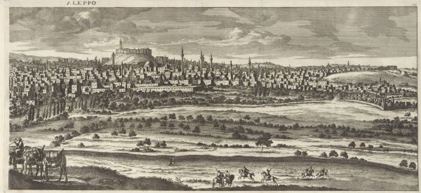 Jan Luyken,gravure,Aleppo,Syrië,Levant,monochroom