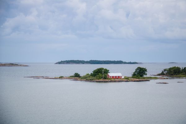 mar, bahía, lago, agua, apuntalar, vehículo