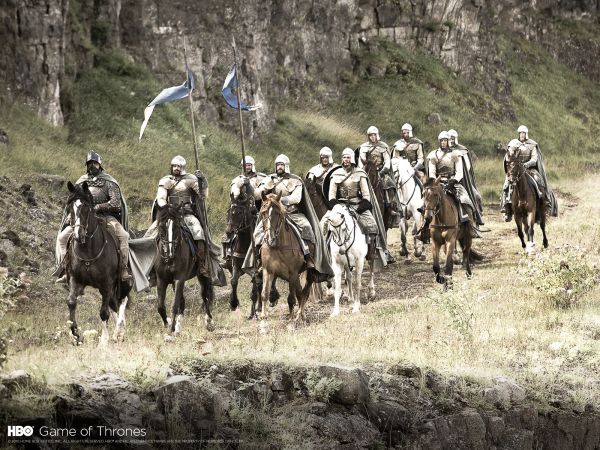 Guerriers, Chevaliers, paysage, cheval, Le Trône de Fer, les chevaux