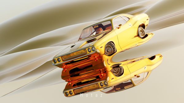 Esquivar,Dodge Challenger,Muscle cars,cromo,CGI,coche